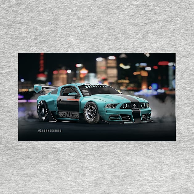 Ford mustang concept art render-- Digital design Art print by ASAKDESIGNS. by ASAKDESIGNS